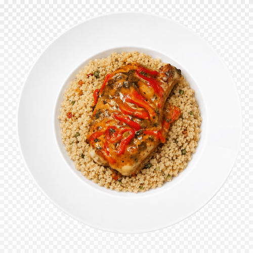 Κοπανάκια κοτόπουλου με τζιντζερ & quinoa