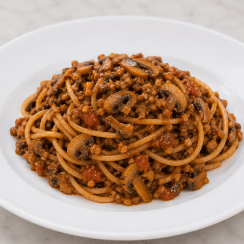 Spaghetti Bolognese με κιμά μανιταριών