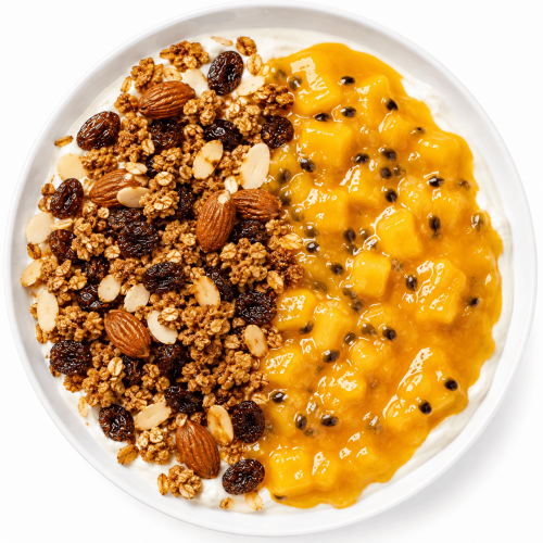 Γιαούρτι με εξωτικά φρούτα, ξηρούς καρπούς & granola
